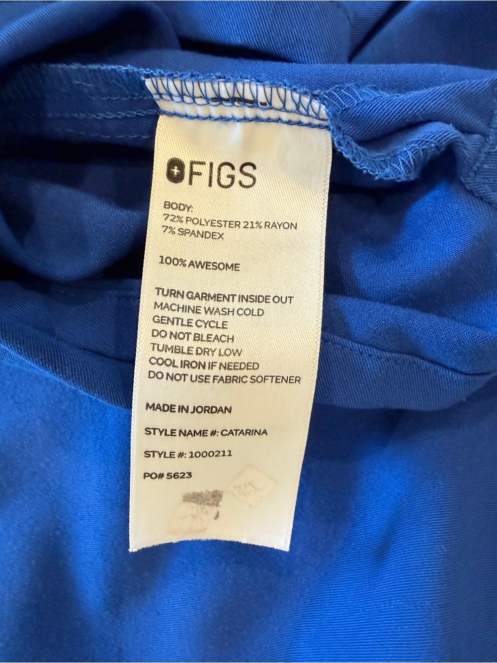 FIGS Winning Blue Caterina Top - Picture 3 of 4